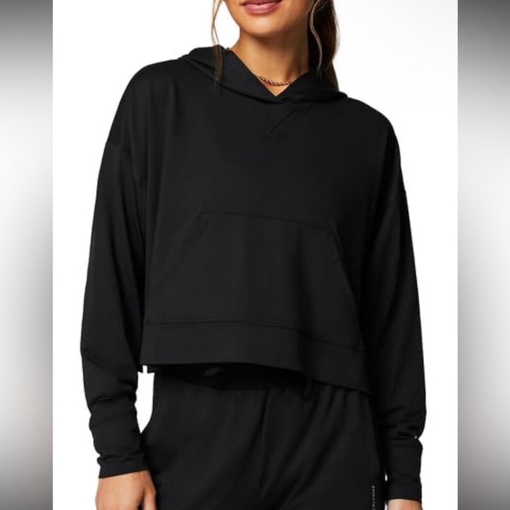 Fabletics Black Women's Cropped Hoodie